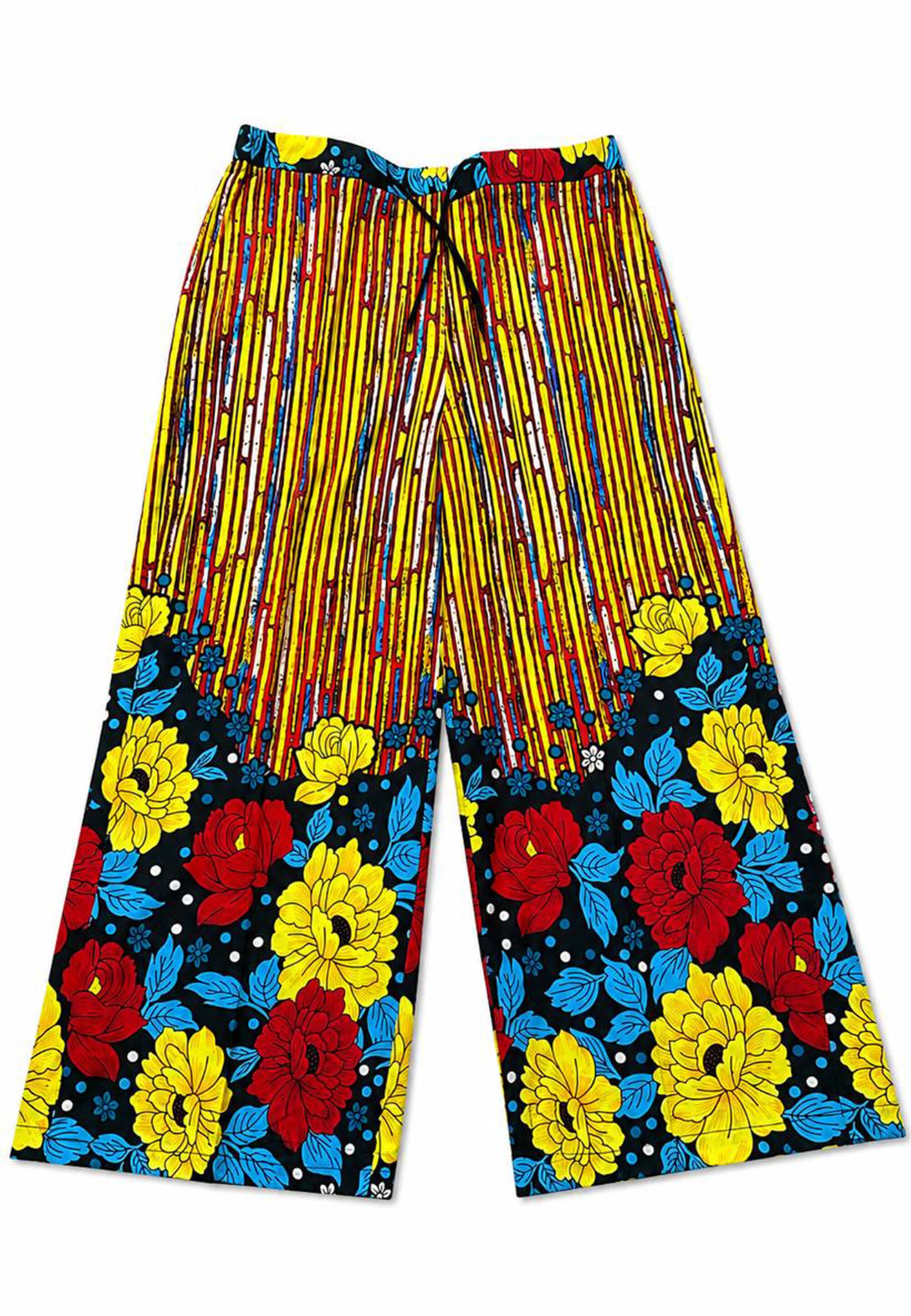 Tribal Frequency Pants Flowered